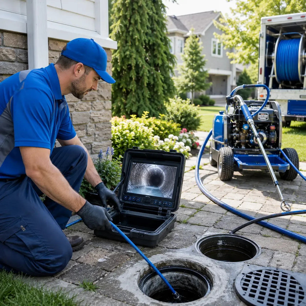 Outdoor drain cleaning professionals serving Frankfort, ME